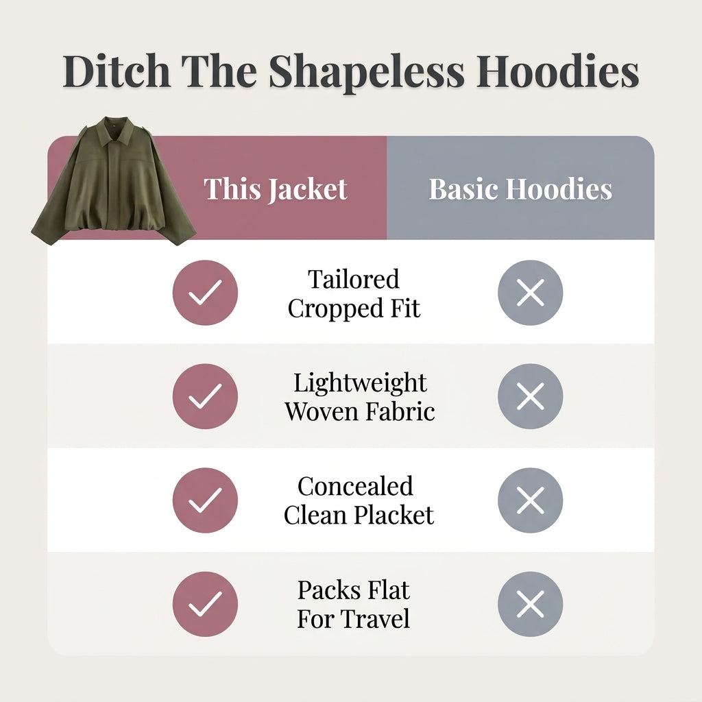 Cropped Utility Jacket — Effortless Layering With A Polished Casual Fit