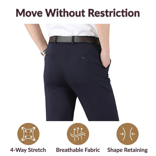 Wrinkle Free Stretch Pants - Breathable and Durable Performance Fabric